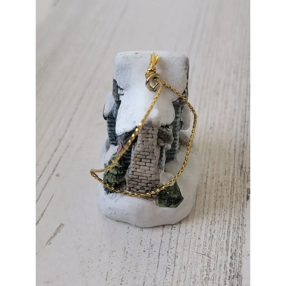 Mini Snow blue house wreath pine tree ornament Xmas‎ decor